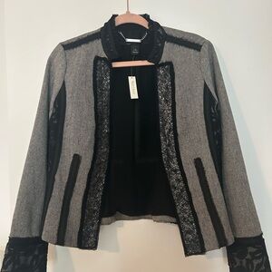 White House Black Market Gray and Black Blazer